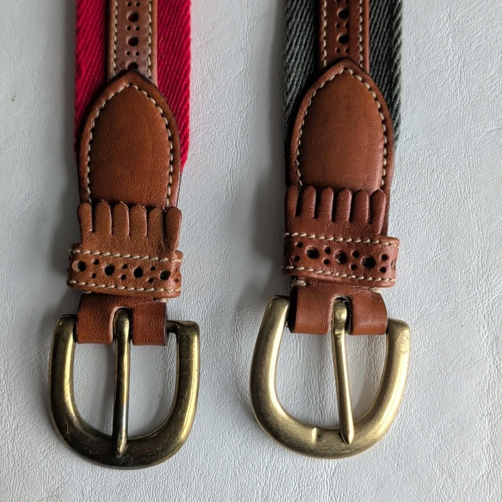 Boys Bundle of 4 Faconnable Golf Belts Sizes 30 and 32
